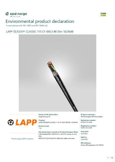 NEPD-9232-8809_LAPP--LFLEX--CLASSIC-115-CY-4X0-5-BK-Elnr--1025648.pdf