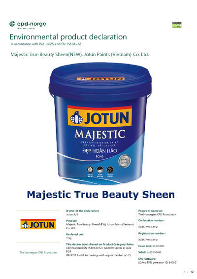 NEPD-9354-8943_Majestic-True-Beauty-Sheen-NEW---Jotun-Paints--Vietnam--Co-Ltd.pdf